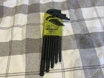 Snap-on 10PC Sae L-shaped Ball Hex Wrench Set (0.05-3/8") AWBPH13. Fixed Price $65.00.
