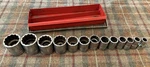 Snap-on 13 Pc 1/2" Drive 12-POINT Sae Shallow Socket Set 7/16"-1 5/16". Fixed Price $189.50.
