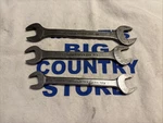Snap-on Usa 3PC Open-end Industrial Finish Wrench Set S1416B, S1618B, S1820B. Fixed Price $77.00.
