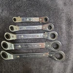 Blue Point Tools Usa 5PC Sae 1/4-7/8 Offset Ratcheting Box End Wrench Lot. Fixed Price $75.00.