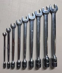 Snap On Usa Fho 9 Piece Sae Socket Flex Head Open End Wrench Set. Fixed Price $299.95.