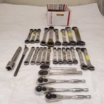 Of 28 Bluepoint, Armstong & More Ratcheting Wrench Set LOT-785. Fixed Price $349.90.