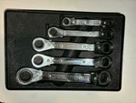 Blue Point Metric 5PC Offset Ratcheting Double Box End Wrench - 17MM. Fixed Price $50.00.