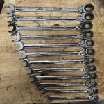 Snap-on Soxrrm Series Flank Drive Plus Reversible Ratcheting Wrench Set Metric. Fixed Price $650.00.