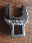 Allen 20555, 5/8" Opening, Chrome Crowfoot Wrench, 3/8" Drive. Fixed Price $7.00.