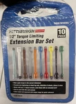 New Pittsburgh 1/2 In. Torque Limiting Extension Bar Set, 9 Pc. With Case. Fixed Price $55.00.