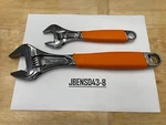 Snap-on Tools 2PC Orange 8" & 12" Soft Grip Flank Drive Adjustable Wrench Set. Fixed Price $279.95.