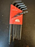 Mac Tools 13-PC. Sae Long Arm Ball-end Hex L-key Set. Fixed Price $40.00.