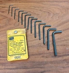 70'S Craftsman 11 Pc Hollow Set Hex Key Standard W/pouch 946693 Made In Usa. Fixed Price $14.50.