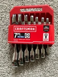 Craftsman CMMT87025 7-PIECE Metric 12-POINT Ratcheting Wrench Set. Fixed Price $30.00.
