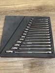 Snap-on 14 Pc Metric Flank Drive Plus Four-way Angle Head Open-end Wrench 10-27. Fixed Price $599.99.