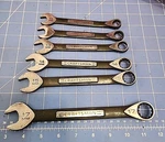 Craftsman 6 Pc Metric Black Oxide Combination Wrench Set Splne 9-14019 11MM 17MM. Fixed Price $32.00.