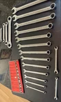 Snap Combination Wrench Set Sae, Craftsmen Ratchet Box, 2 Line. Fixed Price $550.00.