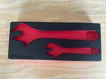 Snap-on Tools Red Foam Organizer For 6" & 10" Adjustable Wrenches. Fixed Price $64.95.