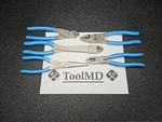 Snap-on Tools Usa Rare 5PC Pearl Blue Plier & Heavy-duty Cutter Lot Set 312CF. Fixed Price $399.95.