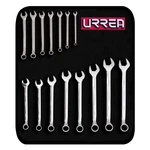 Urrea 1200FM Metric Full Polish Point Combination Wrench Set 15 Pieces. Fixed Price $111.41.