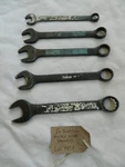 5 X Vintage Snap-on Metric 12 Point Combination Wrenches/spanners.lot NO1. Fixed Price $94.03.