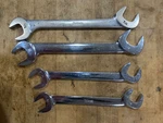 Four Snap-on Metric Sae 4 Way Angle Open End Wrench Set. Fixed Price $99.99.