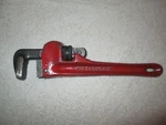Pittsburgh Heavy Duty Pipe Wrench Steel Tool 8" Hand Home Garden Red Vtg. Fixed Price $14.95.