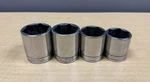 Snap-on 4 Piece Drive Point 1-1/2-1-5/16 Sae Shallow Socket Set Tw Series. Fixed Price $249.99.