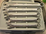 Vintage Jc Penney 5PC Sae 12PT Combination Wrench Set Usa Full Polished Chrome. Fixed Price $40.00.