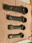 Snap-on/williams 3"-1 5/8" Flat Striking/knocking Wrench 4 Piece Set 3DX-196,. Fixed Price $185.00.