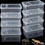 8 Pcs Reptile Breeding Box - Clear Plastic Terrarium For Spider, Gecko, Lizard,. Fixed Price $43.99.