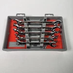 Craftsman 5 Pc Polished Chrome Flare Nut Wrench Metric Set W/ Tray Nice. Fixed Price $44.99.