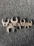 Snap-on 3/8 Drive Crow Foot Wrench 7PC Set Used. Fixed Price $230.00.