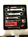 Craftsman Usa Nos Rare Crown Lock Sae 5PC Ratchet Box Wrench 42380. Fixed Price $124.99.
