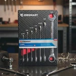 Jobsmart 7-PIECE Combination Wrench Set Chrome Steel Sae Silver 5/16-3/4IN. Fixed Price $30.00.