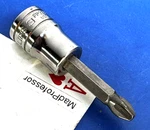 Snap-on Tools 3/8" Standard #3 Phillips Head Socket Driver FP32E New Bit. Fixed Price $28.00.