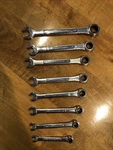 Vintage Sears Craftsman 8 Piece Metric Pawless Ratcheting Wrench Set 42445. Fixed Price $240.00.