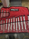 Proto 18-PIECE 12-POINT Satin Metric Combination Wrench, 7MM 24MM. Fixed Price $275.00.