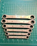Vintage Snap-on Dual Ratcheting Metric Wrench Set. Fixed Price $99.00.