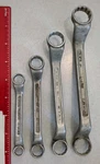 4 Offset Double Box End Wrenches 3/8" - 25/32" Usa. Fixed Price $15.00.