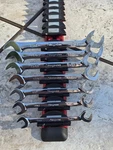 Snap-on Tools Usa 7PC Sae Flank Drive Plus 4 Way Angle Wrench Set, Part# SVS807A. Fixed Price $275.00.