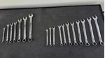 Kobalt 18 Piece Combination Wrench Set Sae Red & Metric Blue Chrome 12 Point. Fixed Price $40.95.