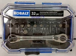 Kobalt 32 Pc 1/4 & 5/16 Double End Ratchet Wrench Right Angle Bit Driver + Case. Fixed Price $44.99.