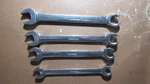 Snap On 4 Piece Flare Nut Tubing Wrench Set Sae 7/16" Thru 5/8" Old Script. Fixed Price $69.99.