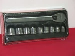 Snap-on 10 Pc 3/8" Drive 12-POINT Metric Flank Low-profile Ratchet/ Socket. Fixed Price $271.79.
