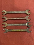 Snap On Open End Wrench Set Of Old Industrial Finish 15/16 1/4. Fixed Price $67.50.