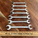(7) Vintage Thorsen Open End Wrench Set 7/16" To 1" Made The Usa. Fixed Price $74.99.