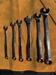 Harley-davidson Combination Wrench Set Sae Steel Double Ended Polished 6 Sizes. Fixed Price $92.00.