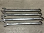 (4) Snap-on Wrenches DEXM150B, DEX18B, DEXL16B, SOEXM12 15MM,9/16,1/2,12MM. Fixed Price $65.00.