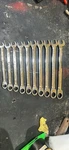 Snap On Metric Ratcheting Wrench Set 10-19MM Oxrm Clean. Fixed Price $349.00.