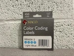 Maco Color Coding Labels 1/4" MR404-3 Light Blue. Fixed Price $8.99.