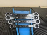 #AQ914 Snap-on Tools RB604C 4-PIECE Double Hex Ratcheting Box Wrench Set. Fixed Price $90.16.
