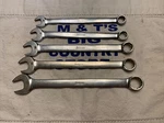 Snap-on Tools Usa 5PC Metric 12PT Combo Wrench Set 11MM 12MM 14MM 15MM 17MM. Fixed Price $105.00.