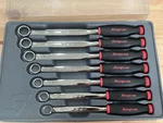 Snap On 7PC Metric 12PT Soft Grip Handle Box End Wrench Set XDSGM607K1 Red. Fixed Price $425.00.